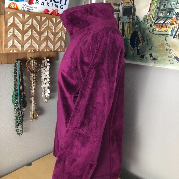 COLUMBIA Thick Velvet Velour Zip Up Jacket - Picture 4 of 11